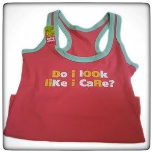 "Do I Look Like I Care" Racerback Tank Size YM